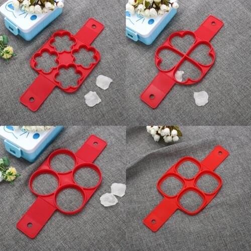 Love Heart Shape Round Egg Pancake Ring Nonstick Maker Mold Silicone Cooker Fried Omelet Moulds for Kitchen Supplies