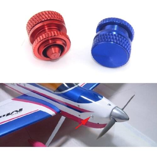 KUZA CNC Alloy Fuel Filler Dot Plug Pipe Port for RC Aircraft Smoking System Fuel Gas Airplane Boat