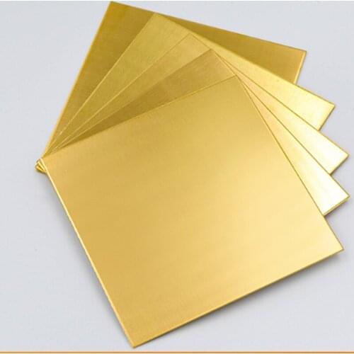 1pc 0.5mm Thickness Brass Sheet H62 Copper Metal Thin Foil Plate Shim Industry Materials For Metalworking Welding Processing