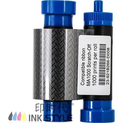 For Magicard Scratch-Off Ribbon 1000prints Compatible for Pronto Enduro3E Rio Pro ID Card Printer