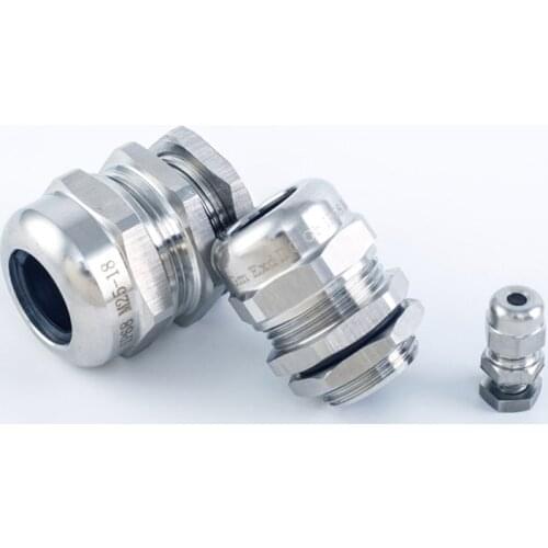 M18-M32(Fit Cable Dia.) Metric Cable Gland Waterproof Explosion Proof Connector Stainless 304