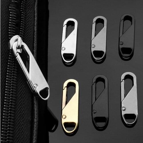 2pcs Fashion Metal zipper repair kits Zippers lightning zippers puller for Zipper Slider DIY Sewing Craft sewing Kits Metal Zip