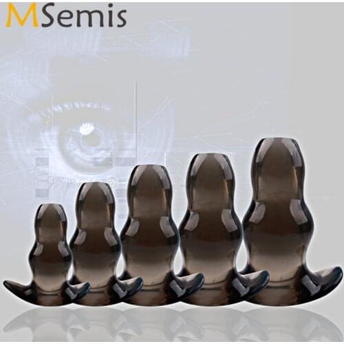 Soft Silicone Hollow Finger Butt Plugs Adult Anal Dilator Stimulation Toys Prostate G-spot Masturbation Massager Sex Products
