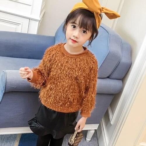 2018 new winter Girls Kids boys tassel sweater blouse comfortable cute baby Clothes Children Clothing