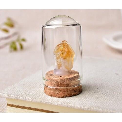 1PC Natural Rock Mineral Specimen Crystal Quartz Glass Bottle Mineral Ornaments Home Decor Teaching Specimens Gifts for Children