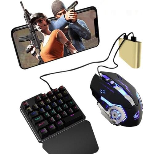 D6 PUBG Mobile Phone Game Keyboard Mouse Converter Adapter for Android Phone Gamepad Joystick Games Controller BattleDock