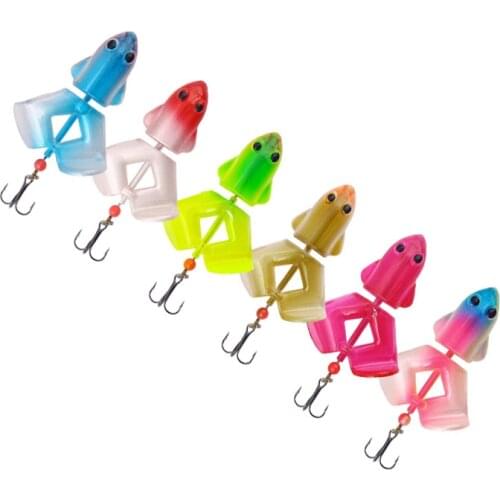 Plastic Thunder Frog Bait Jigging Shad Propeller Floating Topwater Hard Bait Bass Fishing Tackle Catfish Artificial Wobblers