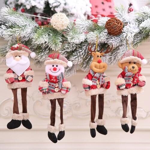Christmas Tree Pendant Hanging Home Ornament Christmas Decoration Innovative Elk Santa Snowman Decoration Kids New Year Gift