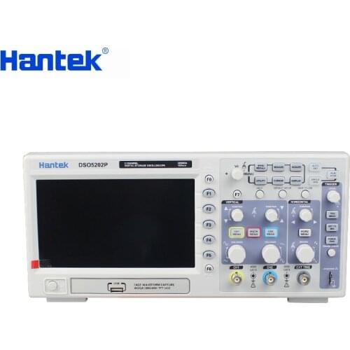 Hantek 200MHz Portable Oscilloscope DSO5202P/DSO5102P/DSO5072P Multimeter 7'' TFT LCD AC110-220V CE Bandwidth 2 Channels