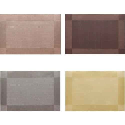 Rectangle PVC Coaster No-Slip Dining Table Placemat Heat Insulation Tableware Pad Plate Pot Pan Cup Mat