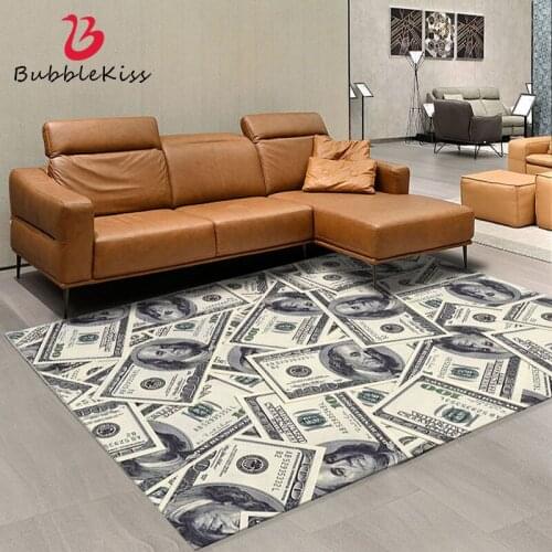 Bubble Kiss 2020 New Personalized Vintage Dollar Rugs And Carpets For Home Living Room Creative Hallway Corridor Long Floor Mat