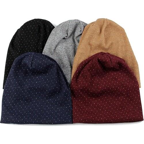 Women Slouchy Ribbed Beanie Hat Autumn Winter Warm Hat Beanies Solid Color Skull Cap For Ladies Men