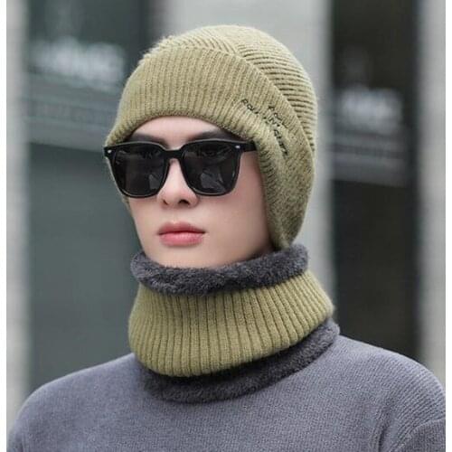 SILOQIN Thermal Anti-cold Beanie Ear Protector Hood Earmuff Cap New Winter Knitted Hats For Men Women Plush Thick Beanies Hat