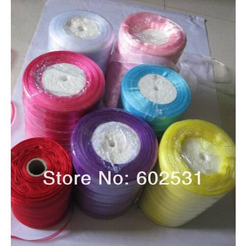 SPR Free Shipping solid color 13mm satin ribbons belt gift packing wedding chair back decoration 50yards/roll 10 rolls
