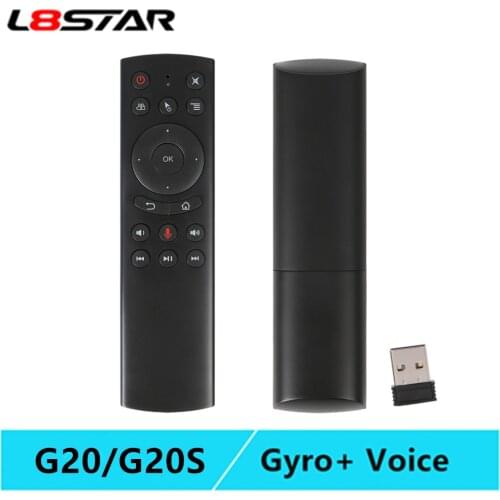 L8star G20 Air mouse with Voice and Gyroscope smart remote control IR learning G20S air mouse android tv for H96 HK1 set top box