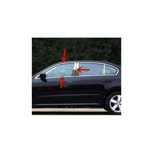 High quality stainless steel Car window trim Anti-Rub protection Decoration car styling For Peugeot 408 2014-2018