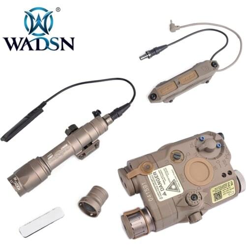 WADSN M600C SF Airsoft Flashlight LA PEQ15 Red Dot Surefir Tactical Weapon Light PEQ Red IR Laser Remote Switch Augment Pressure