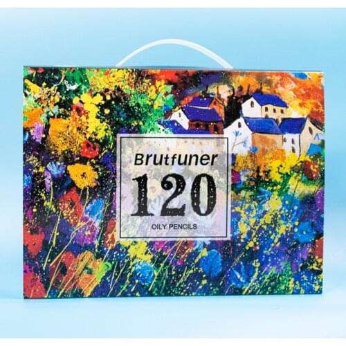 Brutfuner 120 Professional Oil Color Pencil Soft Wooden Pencil Sketch Cartoon Drawing School Student Beginner Gift Art Supplies