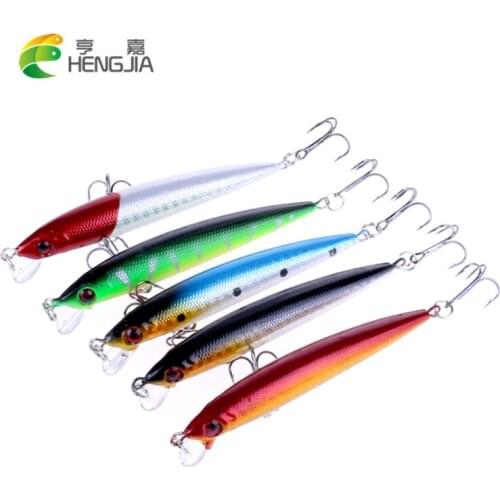 10Pcs HENGJIA 8.5CM 6G isca artificial 3d eye Minnow Fishing Lure japan hooks wobbler pike killer fishing tackle swim bait