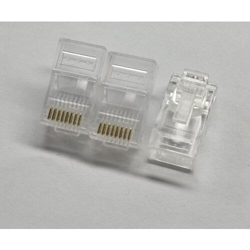 100PCS/Lot Clear Crystal Head RJ45 8P8C Jack/Plug Connector For Network Modular