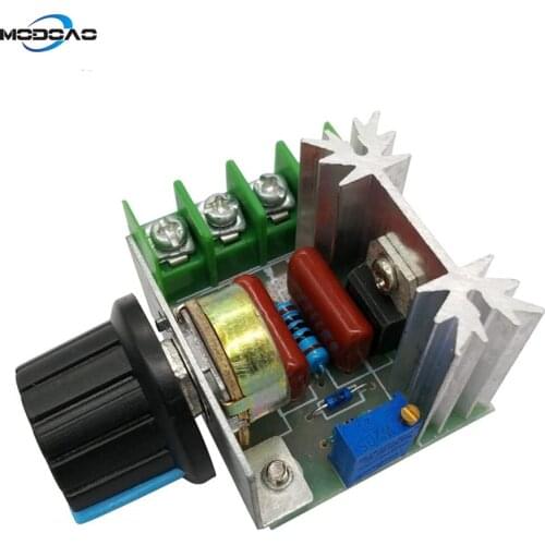 2000W PWM AC Motor Speed Control Module Dimmer Speed Regulator 50-220V Adjustable Voltage Regulator Speed Controller LED Dimmers