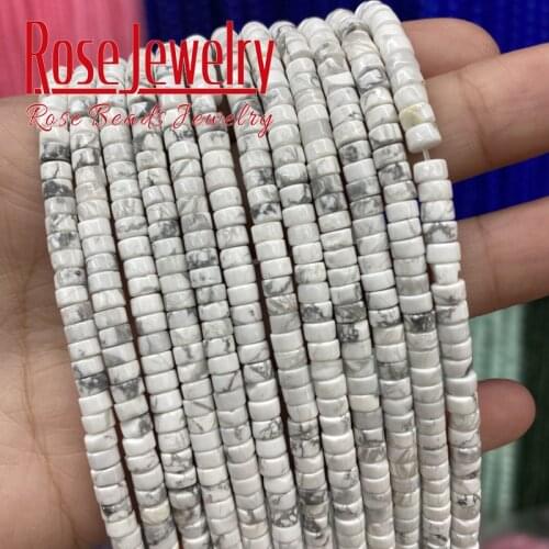 2x4mm Natural White Turquoises Round Loose Beads Stone Beads For Jewelry Making DIY Bracelet Necklace Accessories 15" Wholesale