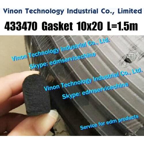 433470 VZ300L edm Gasket 10x20mm L=1.5 Meter for Work Tank on Sodic k VZ300L Wire Cut EDM Machine