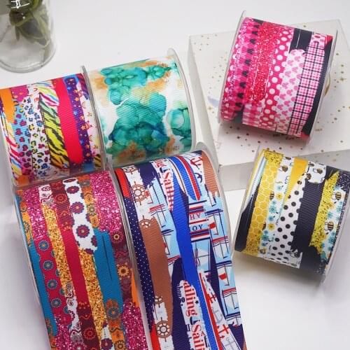 DIY Cartoon Flower And Animal Printed Grosgrain Ribbon For Craft Supplies Sewing Accessories 5 Yards. 55694