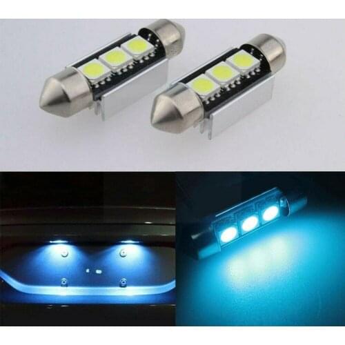 36mm 12V Car LED License Plate Light Lamp Bulbs 6418 Reading Blue LED C5W Lights Bulbs Color F9S1
