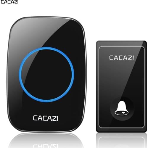 CACAZI Self powered Wireless Doorbell Waterproof 1 2 Button 1 2 3 Receiver US EU UK AU Plug Home No Battery Required Door Bell