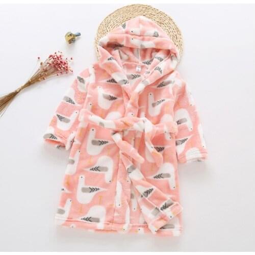 2020 Baby Boys Robe For Girls 2020 Childrens Bathrobe Soft Velvet Robe Pajamas Baby Kids Warm Clothes Girls Hooded Bath Robes