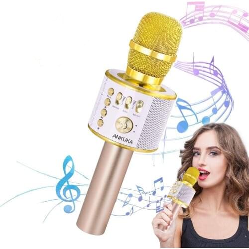 Wireless Bluetooth-compatible Karaoke Microphone Portable Speaker Machine Home Party Birthday for All Smartphon