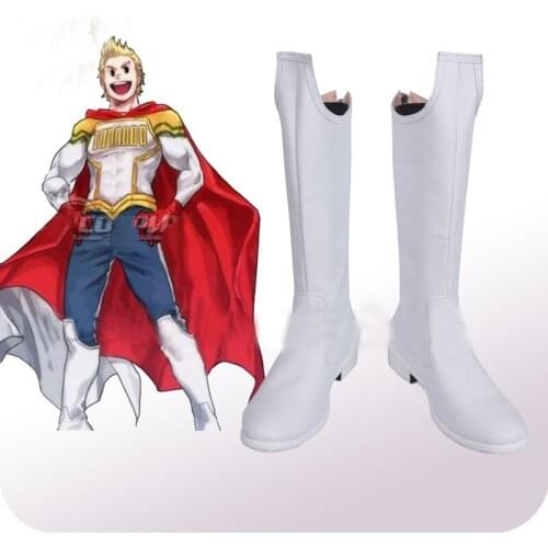 My Hero Academia Boku No Hero Academia Mirio Togata White Cosplay Shoes Boots Halloween Cosplay Costume Accessories