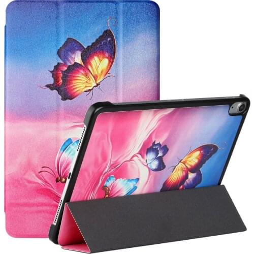 3D Purple butterfly Silk Leather Shockproof Stand Folio Protective Cover Case for iPad Air 4 10.9Inch 4th Gen A2324 A2072 A2316