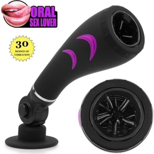 Erotic Sextoy Male Masturbator Deep Throat Oral Blowjob Sex Machine 30 Modes Vibrator Pocket Pussy Vagina Adult Sex Toys for Men