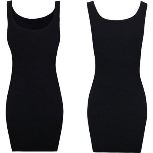 Cotton Summer Womens Dress Party Simple And Versatile Solid Color Sleeveless Vest