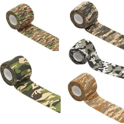 4.5m Camouflage Self Adhesive Elastic Bandage Hunt Disguise Elastoplast Sports Wrap Tape Protector For Knee Finger Ankle Palm