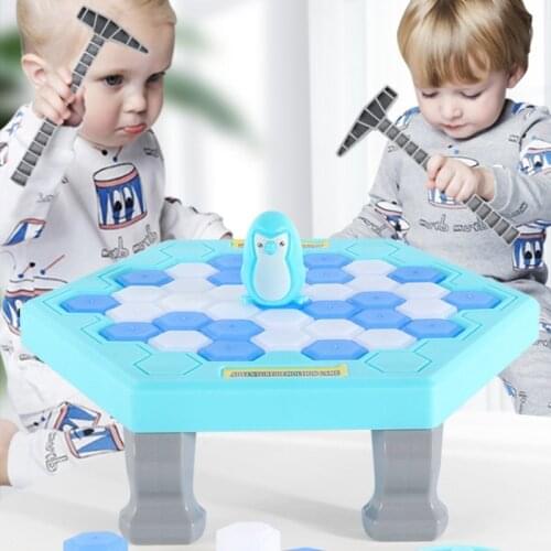Ice-Block Breaking Game Save Penguin Toys Table Penguin Trap Ice Breaking Board Game Toys for Kids Boys Girls Parent-Child Intel
