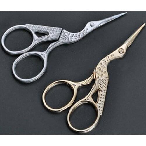 New Stainless Steel Scissors Retro Crane Shape Stork Embroidery Sewing Tools Craft Shears Crossstitch Scissors Душ Для Кемпинга