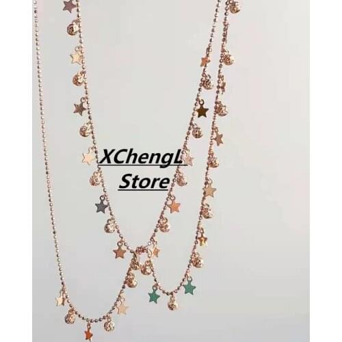 Au750(18K) real gold necklace jewelry for lady&gift