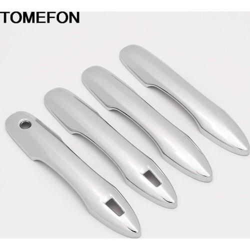 TOMEFON For Toyota Corolla 2019 2020 Car Side Door Handle With Smart Key Hole Decoration Cover Trim Exterior Accessories ABS