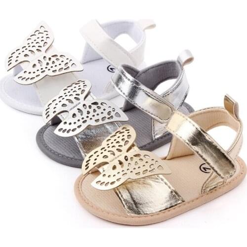 New Summer Toddler Shoes Non-slip Breathable Newborn PU Sandals Infant Soft Crib Shoes Girls First Walkers