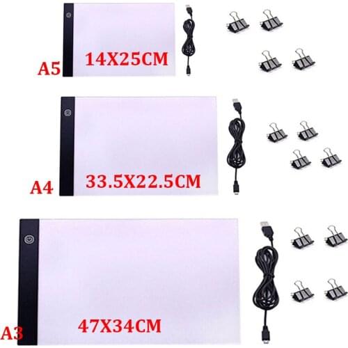 Three Level Dimmable Led Light Pad,Tablet Eye Protection Easier for Diamond Painting Embroidery Tools Accessories A3 A4/A5 Size