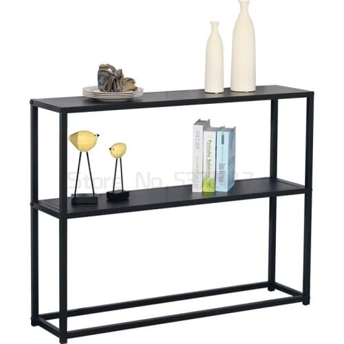 Thickened wrought iron frame Nordic simple hallway table decorative wall environmental protection plate side table hallway
