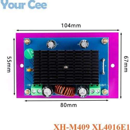 XH-M409 DC Step Down Buck Module XL4016E1 DC Digital Voltage Regulator Module High Power 200W Voltage Regulator Board