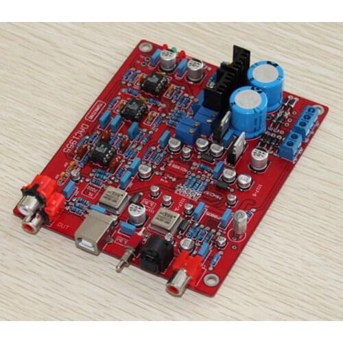 YJ00118-WM8805+AD1955+PCM2706 Coaxial Fiber Optic USB Decoder Board (upgrade board)