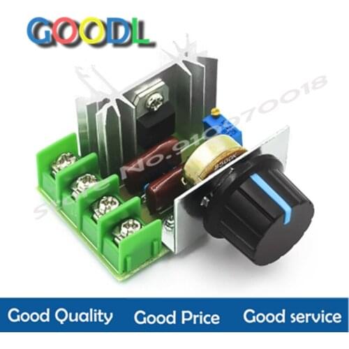1 Uds AC 220V 2000W SCR regulador de voltaje oscurecimiento reguladores controlador de velocidad del Motor termostato electrónic