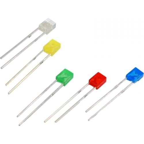 1000pcs 2X3X4 Square LED 234 Red Light-emitting Diode White Yellow Red Green Blue Electronic Diy Kit
