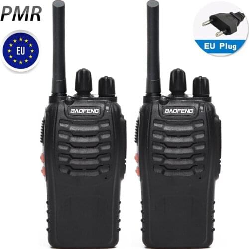 2PCS Baofeng BF-88E PMR Updated Version of 888S Walkie Talkie with USB Charger UHF 446 MHz 0.5 W 16 CH Handheld Portable Radio