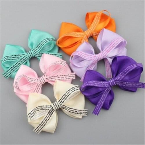 30pcs/lot Boutique Ribbon Bows 10colors in stock Cute Hair Flowers Kids Headwear Accessories